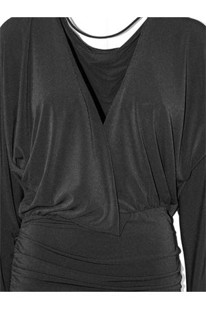 Black Draped Mini Dress THE ANDAMANE | T180127ATJP107999